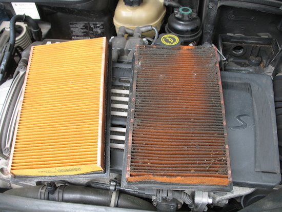 A dirty air filter can impact your MPGs